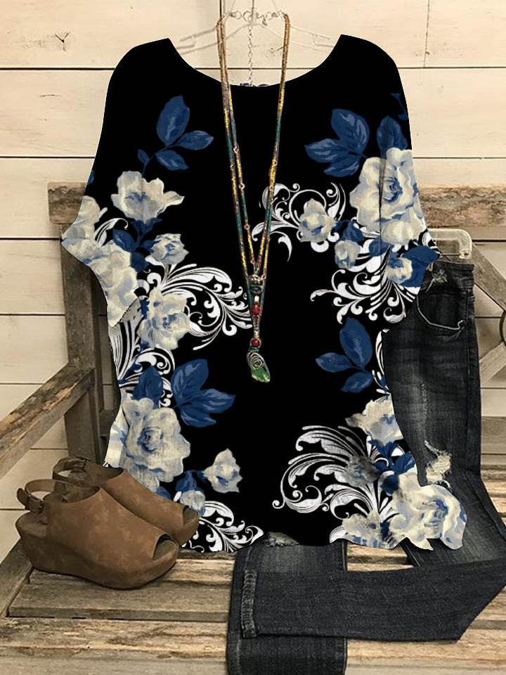 Summer Loose blouse Round Neck Short Sleeve Cotton And Linen Top For Women - EX-STOCK Canada