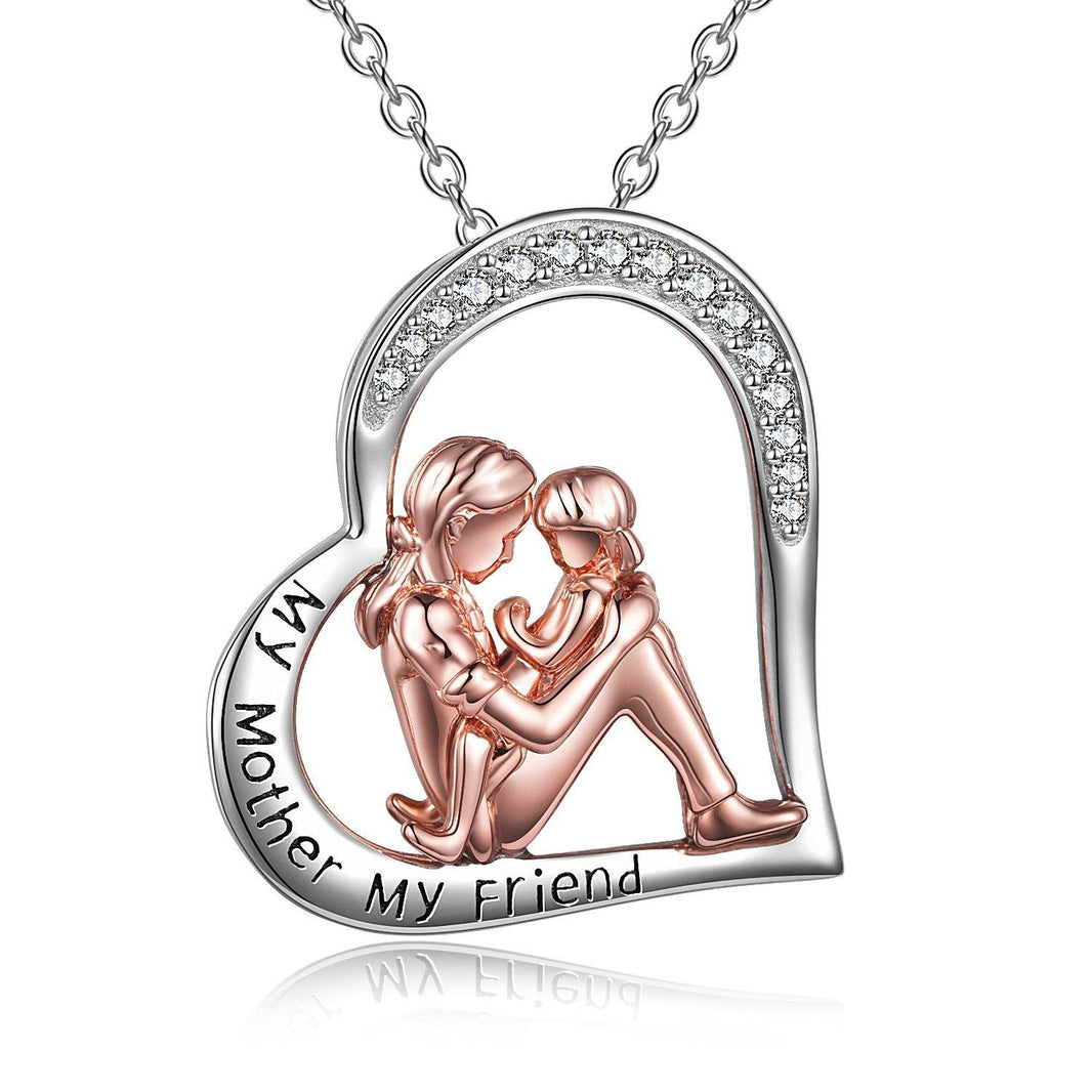 Mother's Day Necklace 925 Sterling Silver Engraved My Mother My Friend - EX-STOCK CANADA
