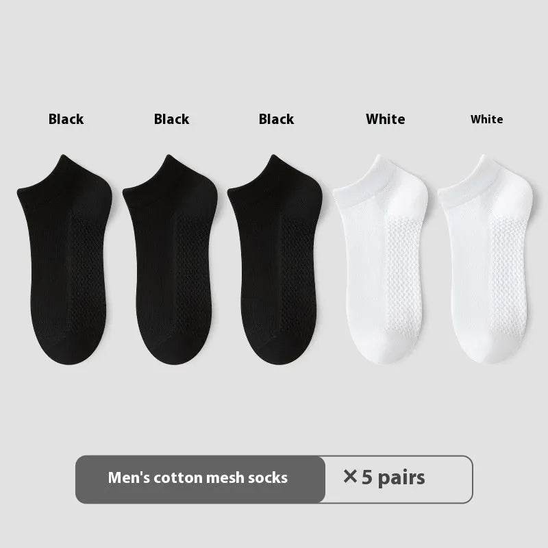 Cotton Anti-Pilling Ankle socks absorbing Invisible Tight Mesh Boat Socks - EX-STOCK Canada