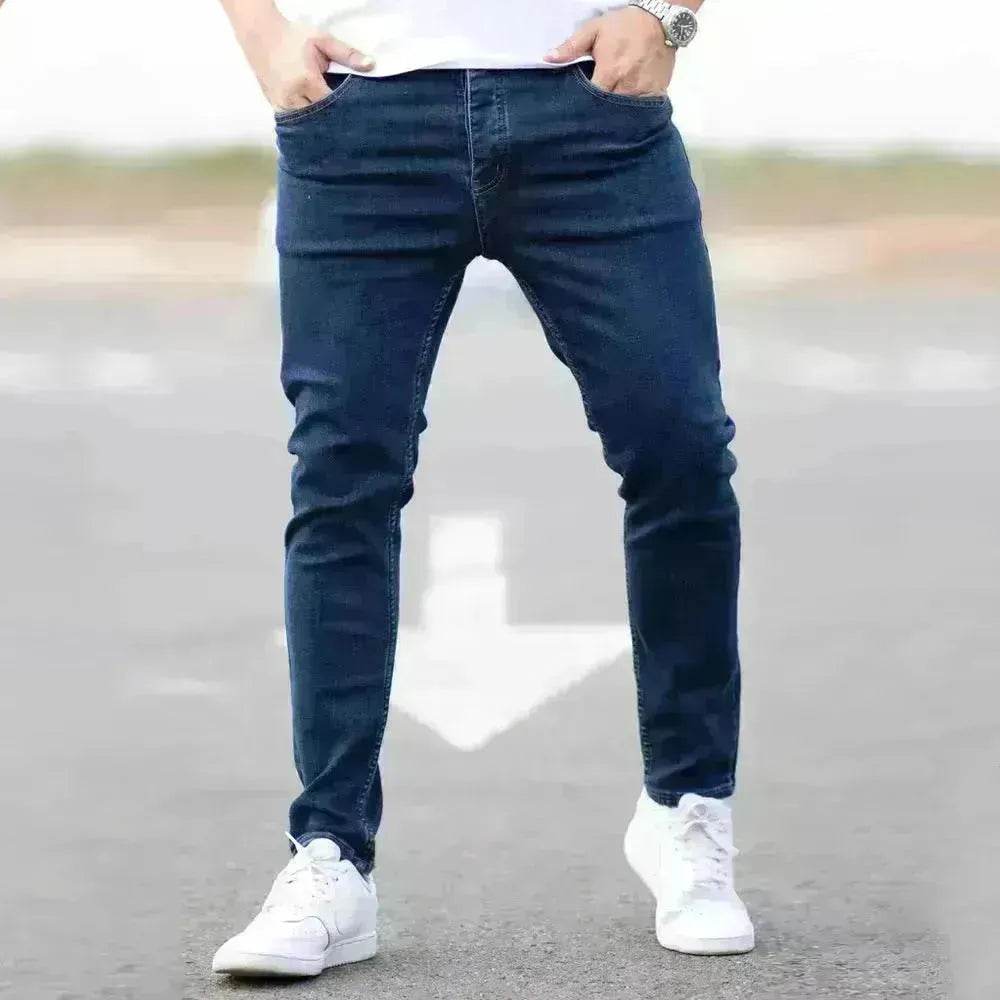 Stretch Denim Pantalon pour hommes Skinny Mid Taist Jeans Hommes Travail Jeans pour hommes Slim Fit Denim Pant pour hommes Skinny Stretch Stretch Denim Jeans Pant
