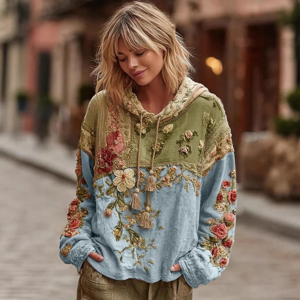 Sweat à capuche pour femmes à manches longues, pull-over ample et décontractéEX-STOCK Canada