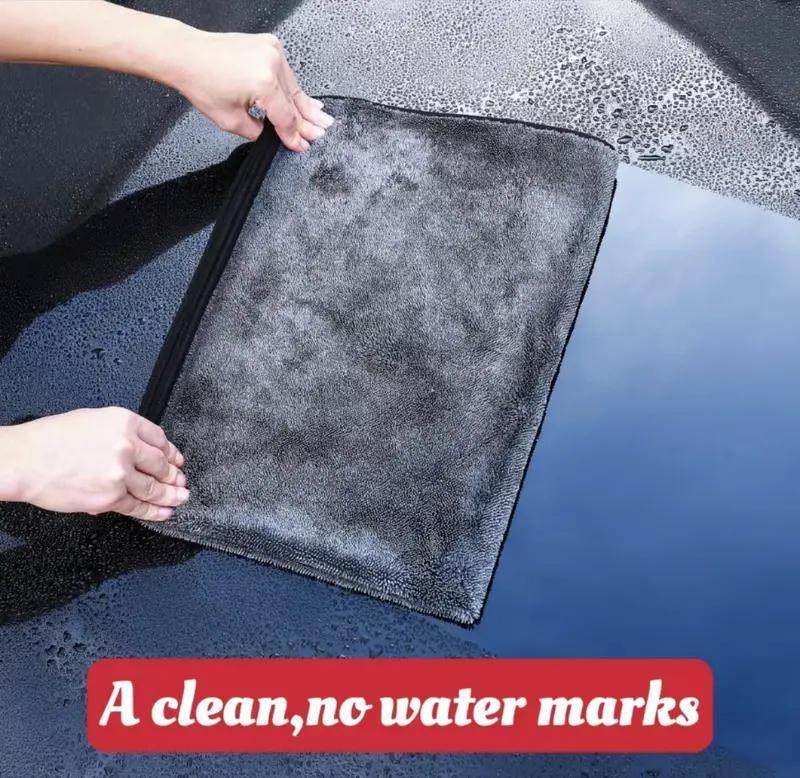 KLCB No-streak, No-scratch, No-water-stain Car Drying Towel Premium Microfiber Double-twist Pile With No Edge Design For Quick And Easy Drying - EX-STOCK Canada
