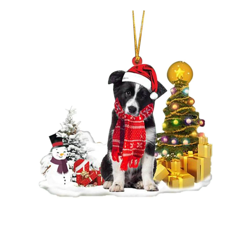 Christmas Family Puppies Decorate Trees With Lights - EX-STOCK Canada