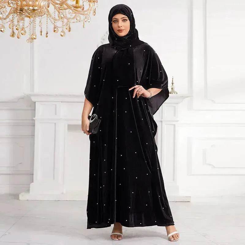 Black Abaya Hijab Jilbab Abaya for ArabMiddle East Arab Dubai Islamic Wear for Women Eid Jalabiya for Women Abaya Khimar set - EX-STOCK Canada
