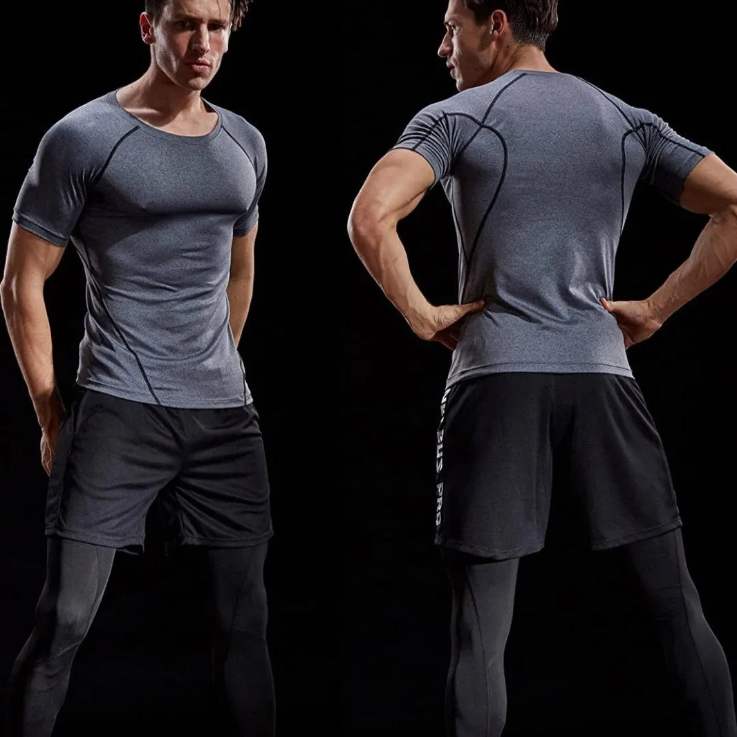 Quick Drying Men Short Sleeve Exercise Running Workout T-shirt Top - EX-STOCK CANADA