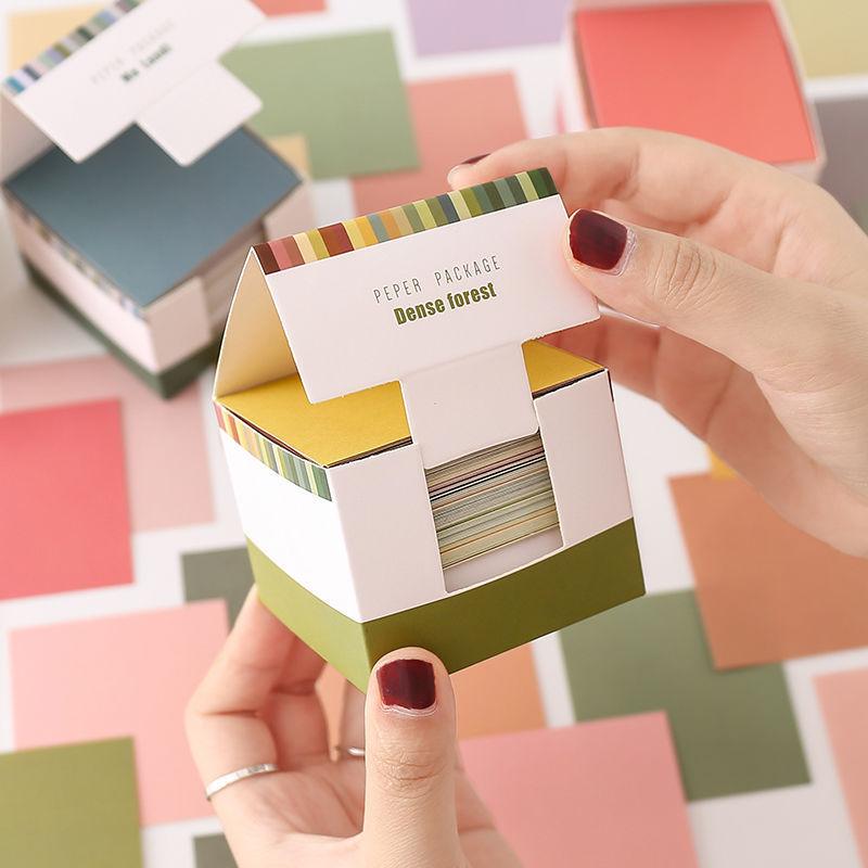 Einfarbige Haftnotizen-Geldbörsenbasis Nicht haftende Post-it-Notizen