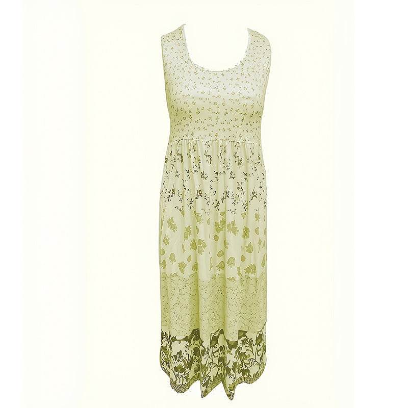 Casual Summer Boho Dress Floral Sleeveless Midi Dress - EX-STOCK Canada