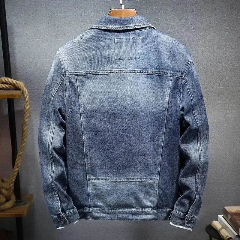 Denim Coat Men's Ins Trendy Loose Plus Size Men's Jeans Jacket - EX-STOCK Canada