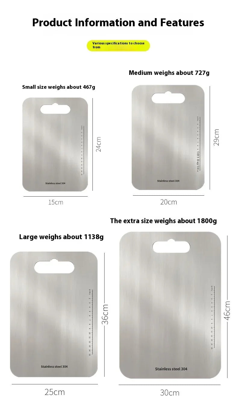 Household Stainless Steel Cutting Board Cut Vegetables EX-STOCK Canada