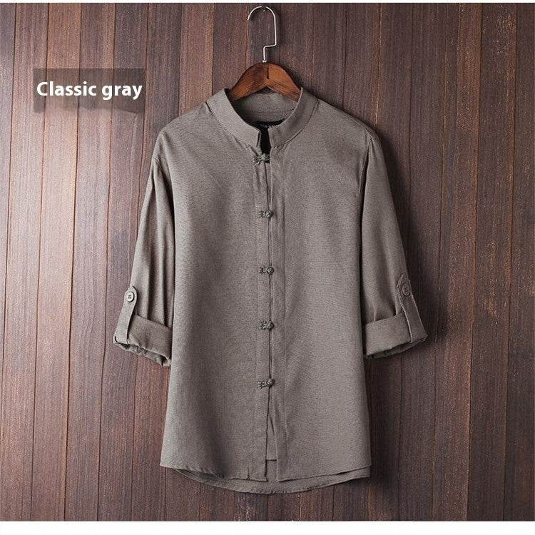 Men's Linen Vintage Plus Size Shirt - EX-STOCK Canada