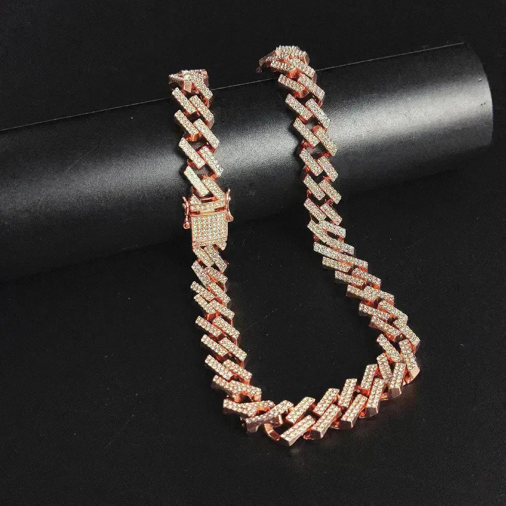 Bracelet de chaîne de liaison cubaine hip hop masculin