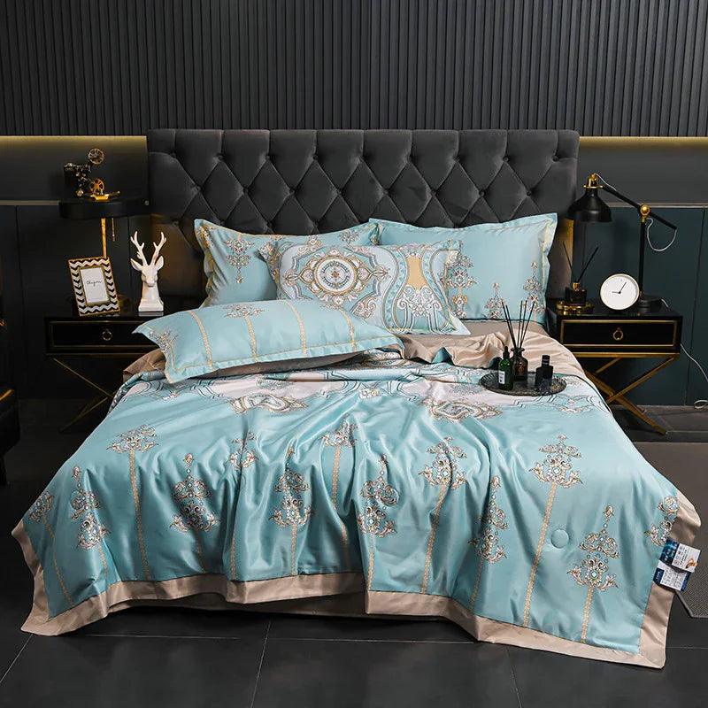 Printed Washed Tencel Summer Cooling Duvet Four-piece Set EX-STOCK Canada