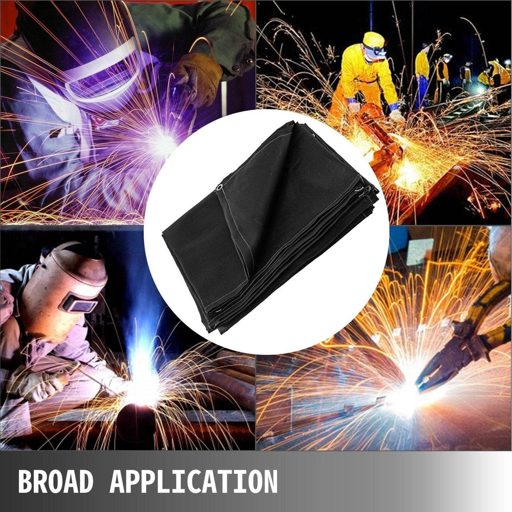 8 X 10 Ft Welding Blanket Black Fiberglass Blanket Portable Fiberglass Fire Retardant Blanket Welding Mat Welding Fireproof Thermal Resistant Insulation With Carry Bag - EX-STOCK Canada