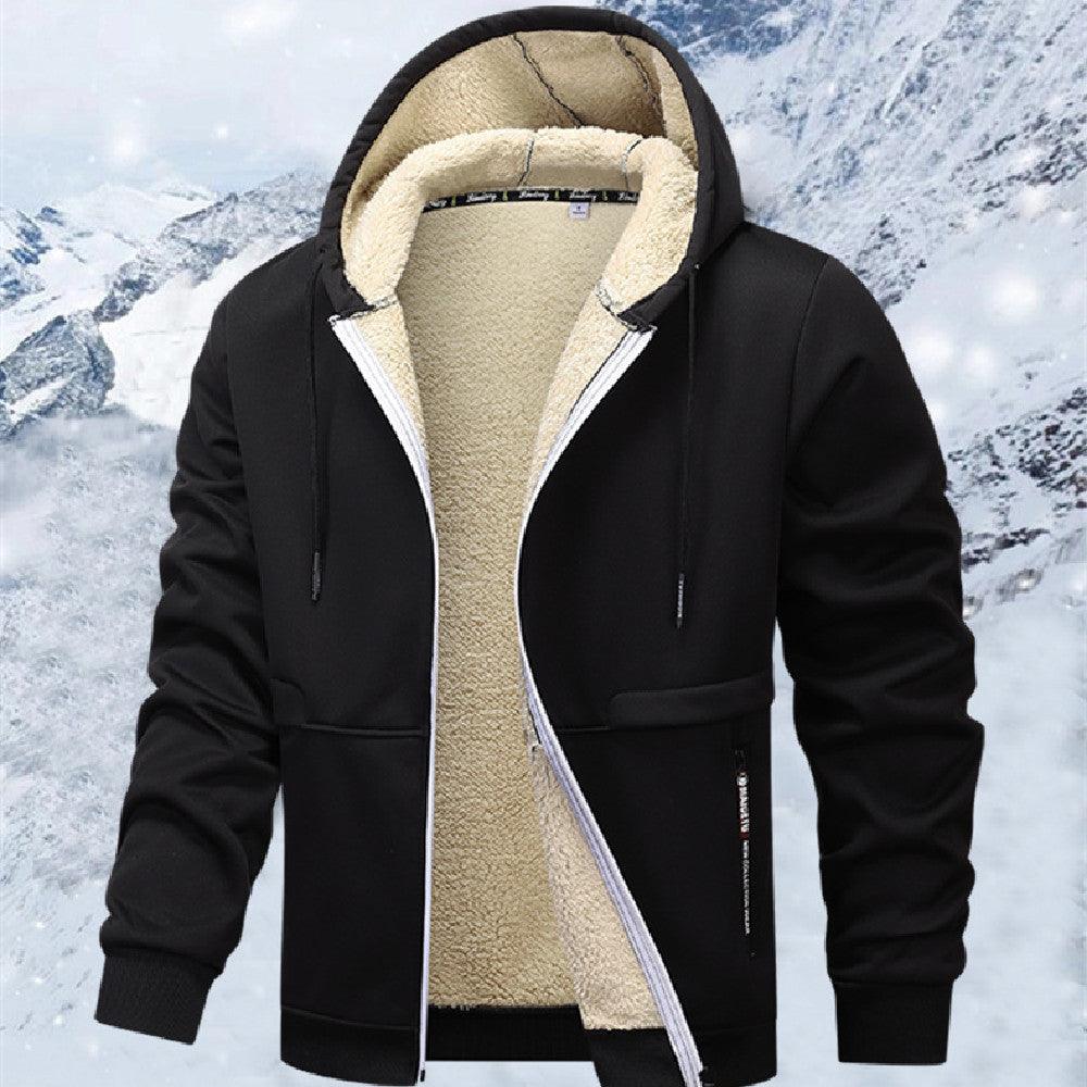 Herrenmode Lammwolle Verdickter Mantel SweatshirtEX-STOCK Canada