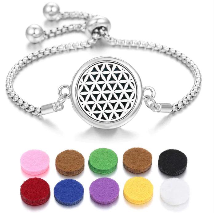 Bracelet d'aromathérapie kaléidoscope 2024 Nouveau Parfum Diffuseur d'huile essentielle Médaillon Bracelet Charms Bijoux diffuseur d'arôme pour femmes - EX-STOCK Canada