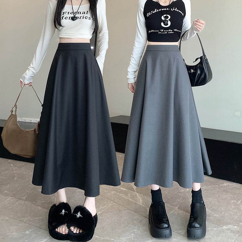 Women's Skirt Drooping Slimming High Waist A- Line Circle Midi flared Skirt - EX-STOCK Canada