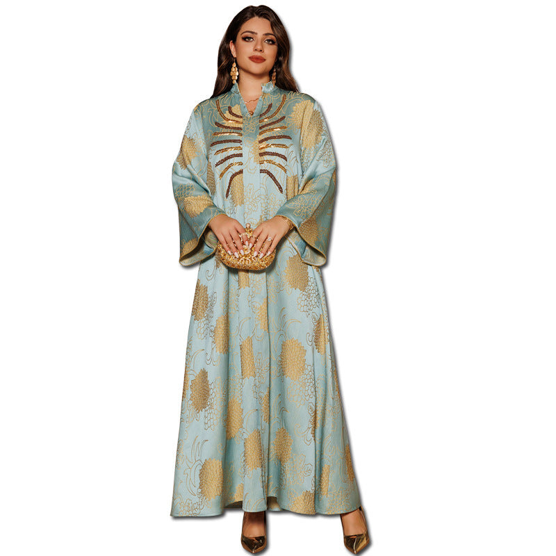 Abito con scollo a V in stile medio-orientale musulmano di Dubai - EX-STOCK Canada