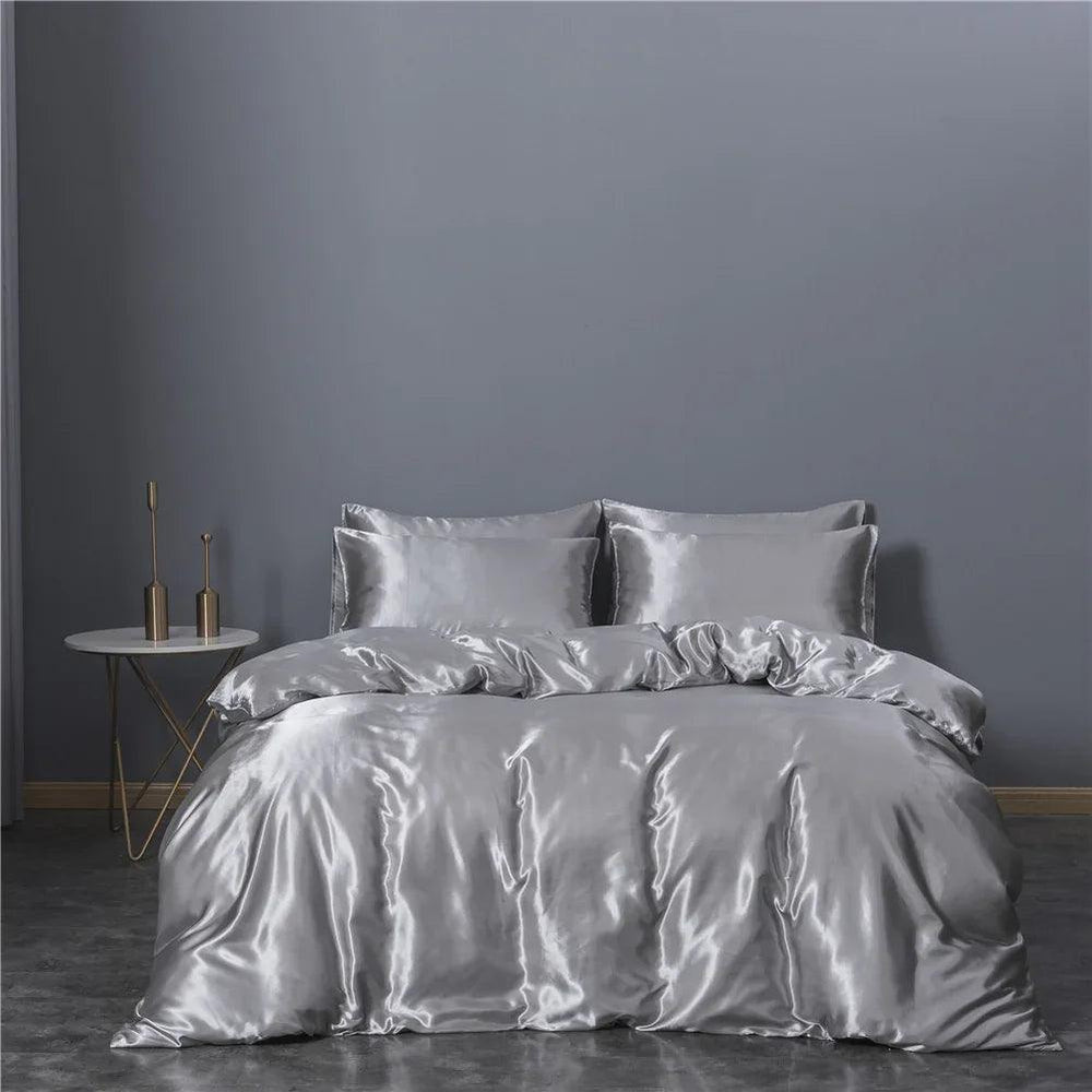 Simulation Silk Three-piece Duvet Cover Bedding EX-STOCK Canada