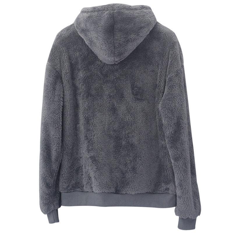 Double-sided Velvet Hooded Sweater Men's Plush Sweatshirt With Pockets EX-STOCK Canada