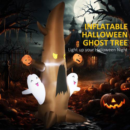 5 Halloween Inflatables Outdoor Decorations Ghost Tree With Pumpkins, Blow-Up LED Yard Decor Indoor Outdoor For Garden, Lawn, Party, Holiday - EX-STOCK Canada