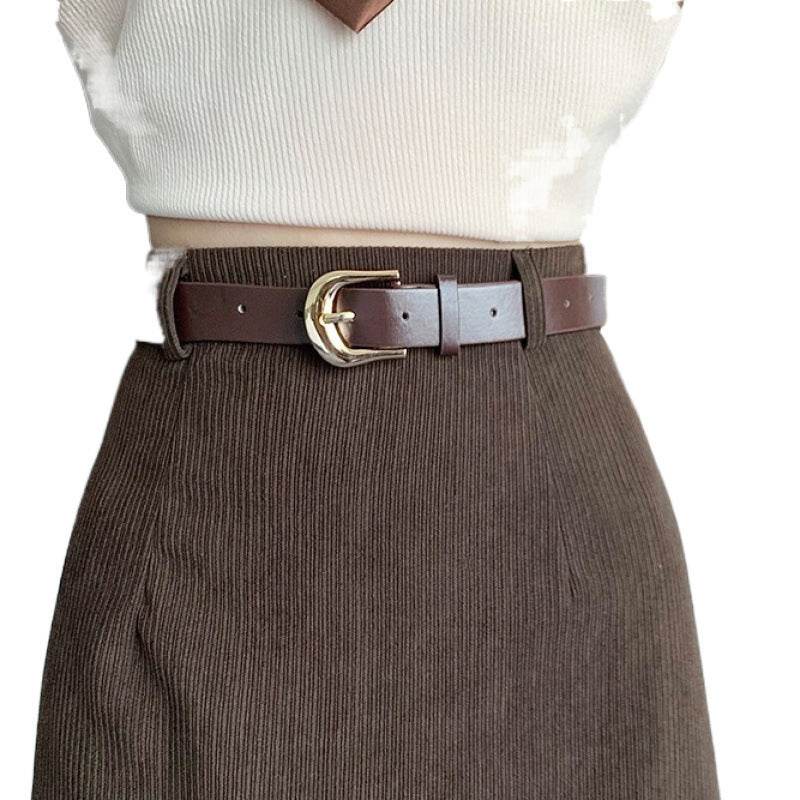 French-style Back slit High waist Midi Corduroy pencil Skirt for women - EX-STOCK Canada