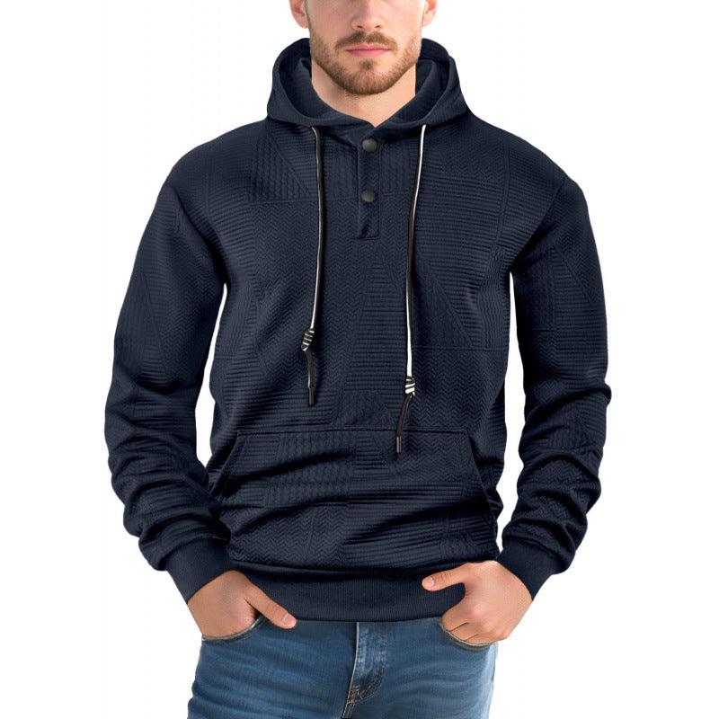 Pullover Solid Color Casual Sports Loose Long Sleeve Hooded Sweater Men EX-STOCK Canada
