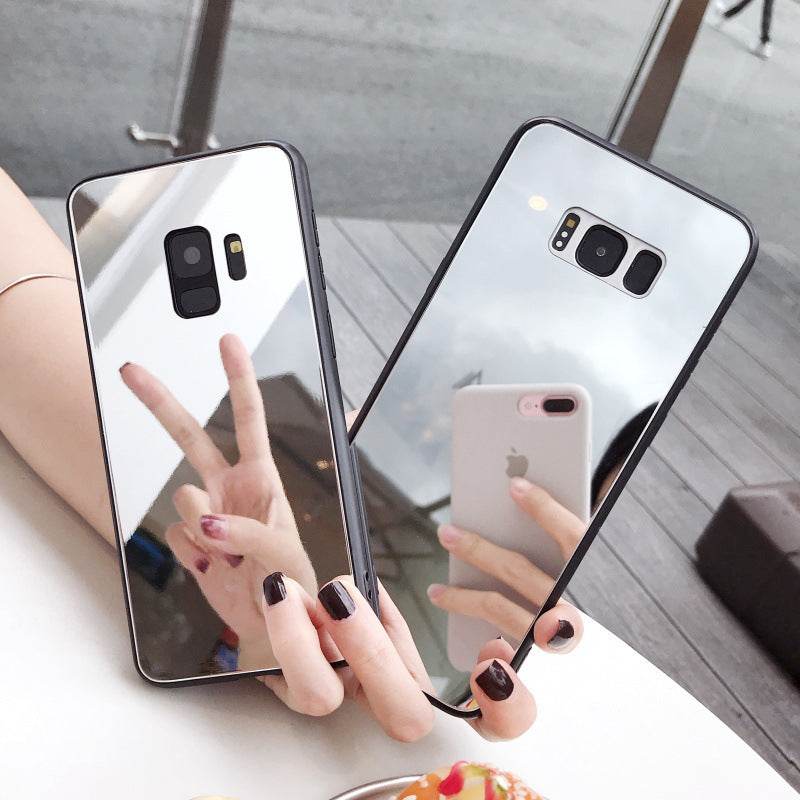 Tempered Glass Mirror Phone Case for Samsung Makeup mirror for Women - EX-STOCK Canada