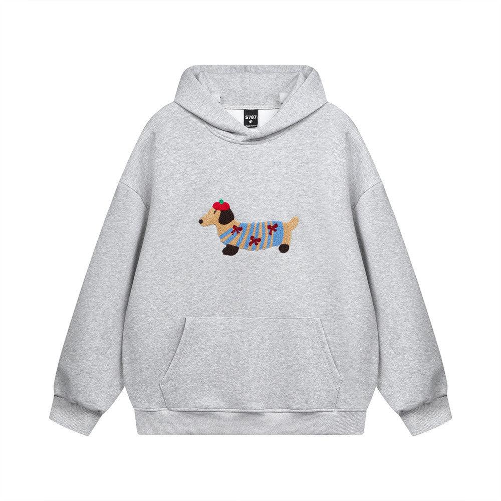 Sudadera con capucha informal de manga larga con dibujo animado