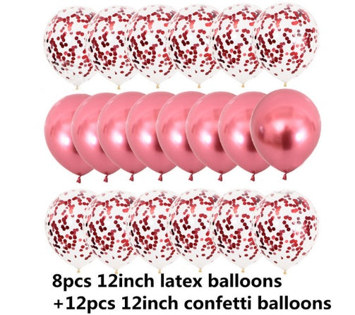 Sequined Latex Balloons for Birthday & Wedding Decorations – 12 Inch Colorful Party Balloons
