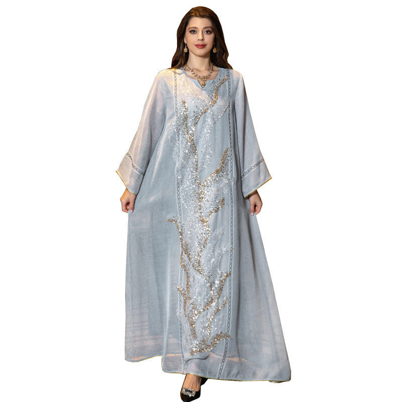 Muslim Robe Sequined Embroidery Dress EX-STOCK Canada