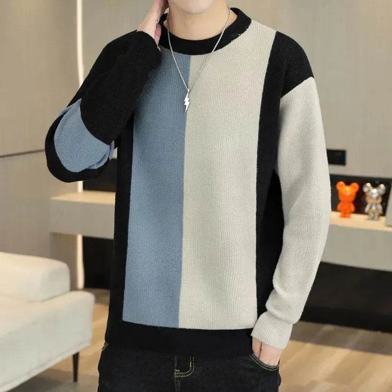 Fall Winter Crew Neck Warm Pullover Sweater Men - EX-STOCK Canada