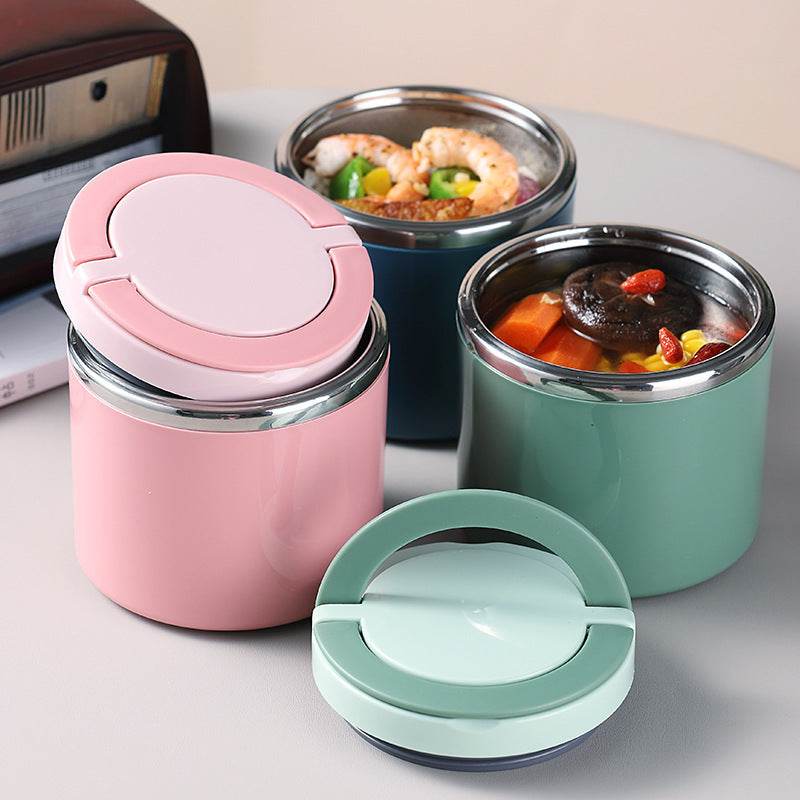 Portable Minimalist Stainless Steel Thermal Insulated Lunch Container - EX-STOCK Canada