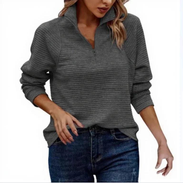 Hoodie à col zippé uni pour femmes, best-seller Amazon en Europe et en AmériqueEX-STOCK Canada