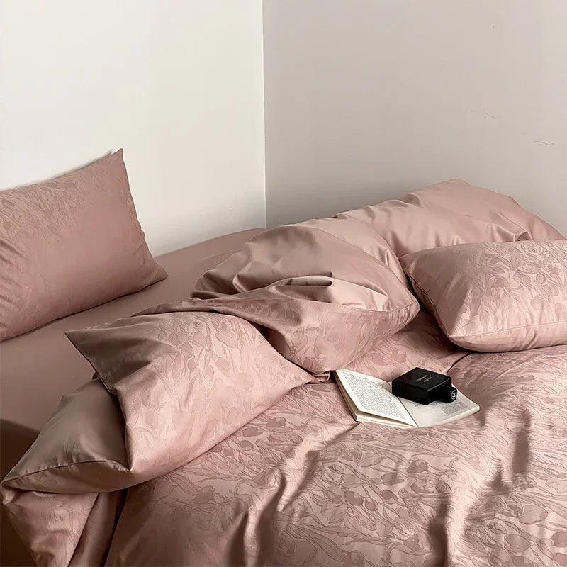 Long Velvet Jacquard Four Piece Pure Cotton Duvet Cover EX-STOCK Canada