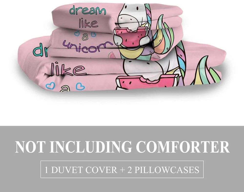 Ensemble de housse de couette 3 pièces Pastèque pour couette, literie taille QueenEX-STOCK Canada