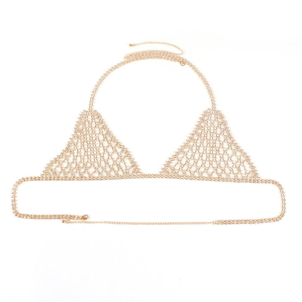 Lingerie Nightclub Body Chains – Diamond Rhinestone Bra and Panties Set - EX-STOCK Canada