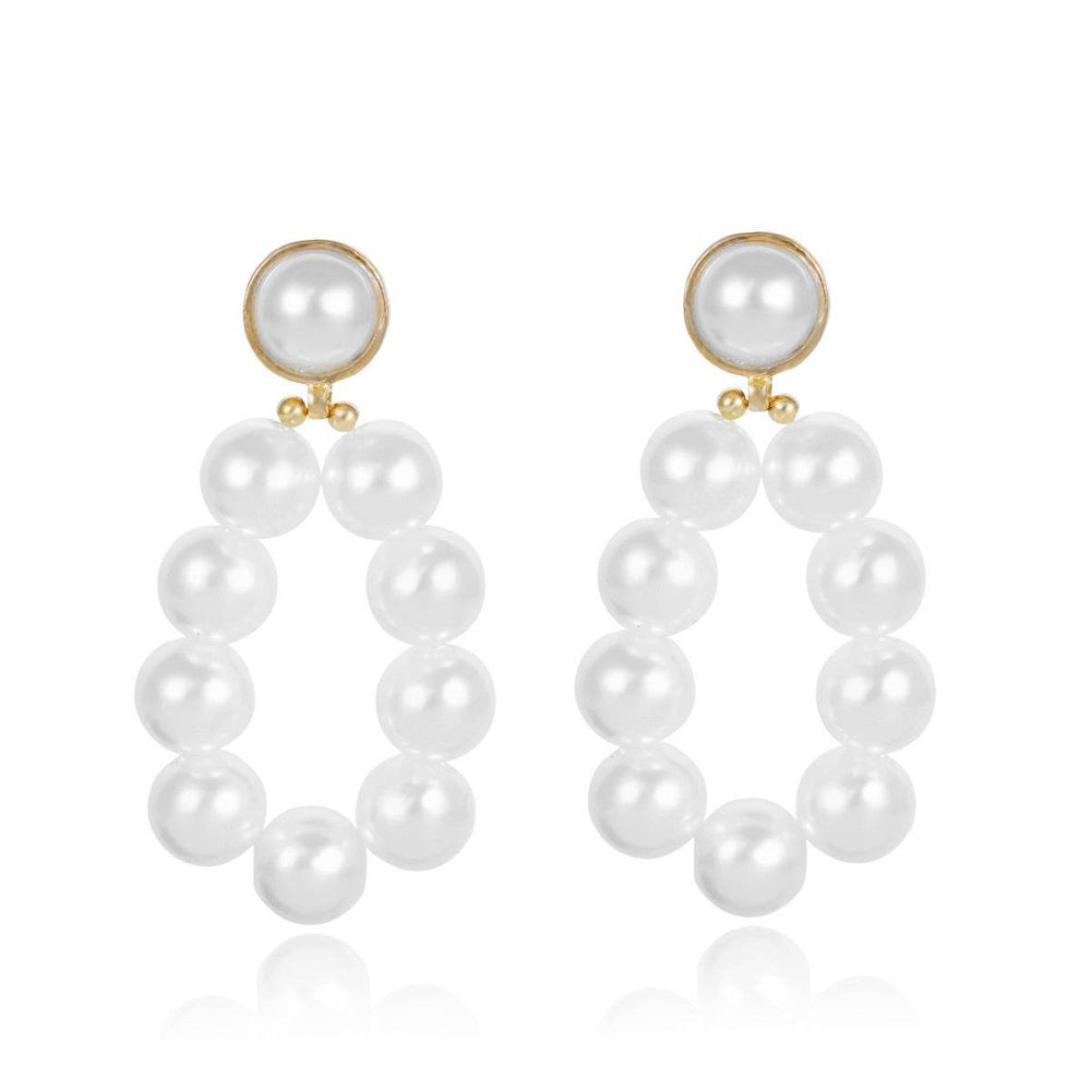 Women's Personality Geometric Pearl Simple Beaded All-match Stud Earrings - EX-STOCK Canada