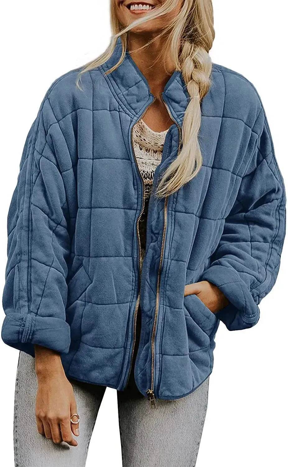 Casual Winter Cotton Padded Loose Pockets Long Sleeved Jacket Women - EX-STOCK Canada