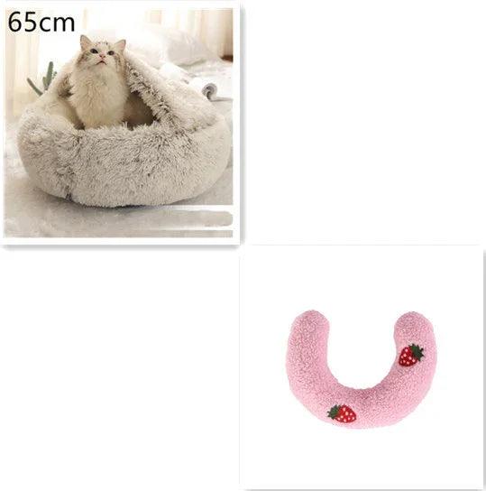 2 In 1 Dog And Cat Bed Pet Winter Bed Round Plush Warm Bed House Soft Long Plush Pets Bed Pet Products EX-STOCK Canada