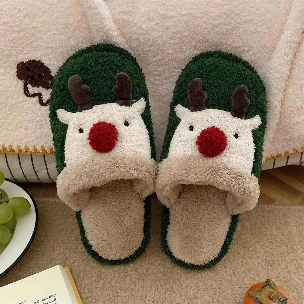 Scarpe di peluche con renna di Natale calde alla moda antiscivoloEX-STOCK Canada
