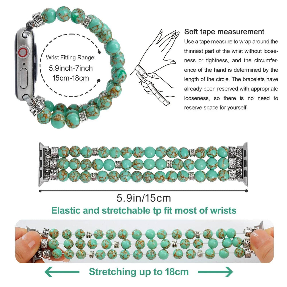 Beaded Bracelet Smart Phone Watch Strap for women - EX-STOCK Canada
