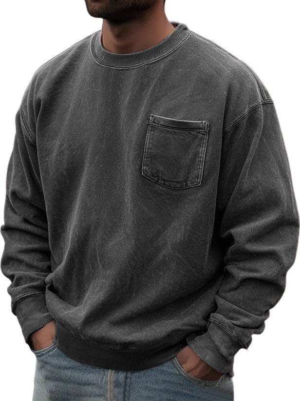 Pull-over pour homme à col rond et manches longuesEX-STOCK Canada
