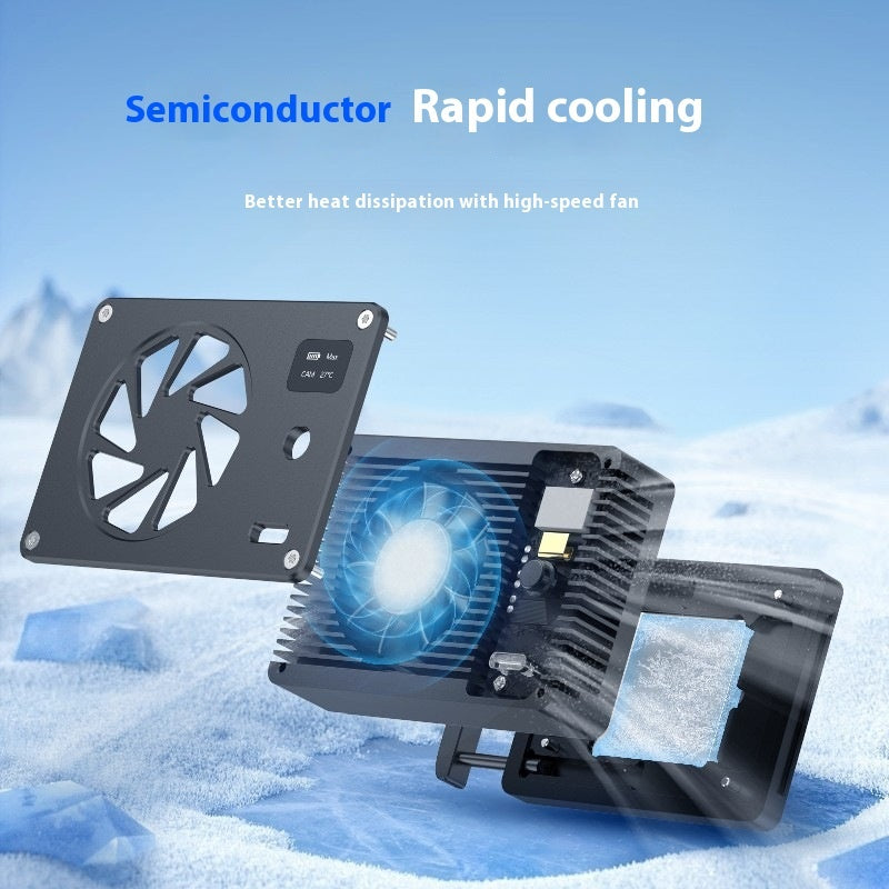 Camera Cooling Fan with LED Display & USB-C, Black 4