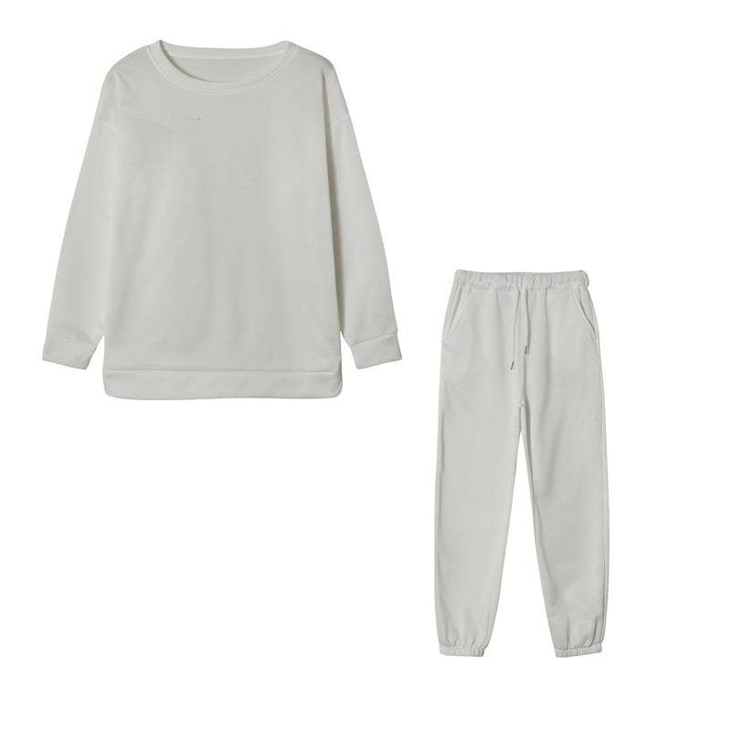 2pcs Ladies Athleisure wear Long sleeve Round neck Sweatsuit set - EX-STOCK Canada