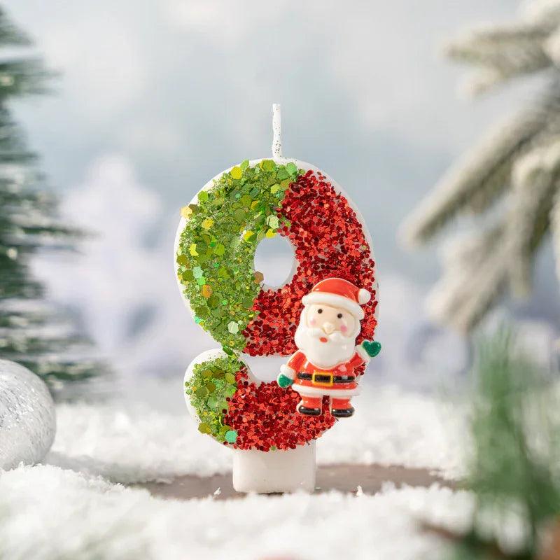 Santa Claus Digital Candle 0-9 Handmade Diy Decoration EX-STOCK Canada
