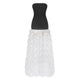 Black And White Tube Top Three-dimensional Flower Pettiskirt Dinner Dress EX-STOCK Canada