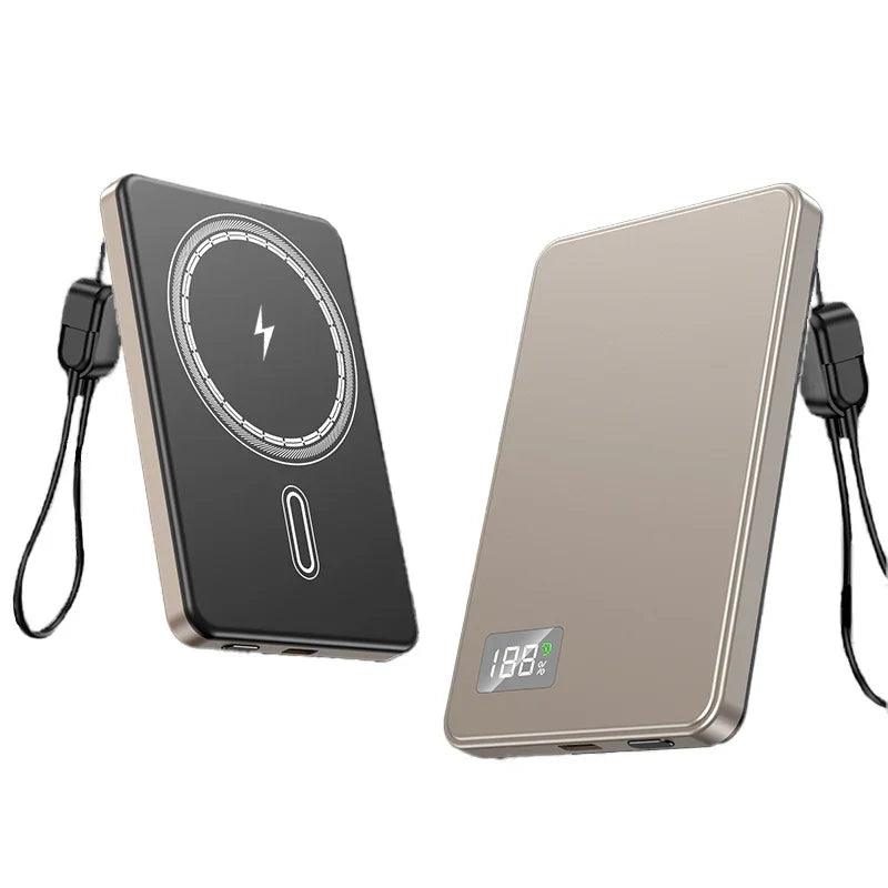 Batterie externe magnétique ultra-mince à charge rapide avec câble intégréEX-STOCK Canada