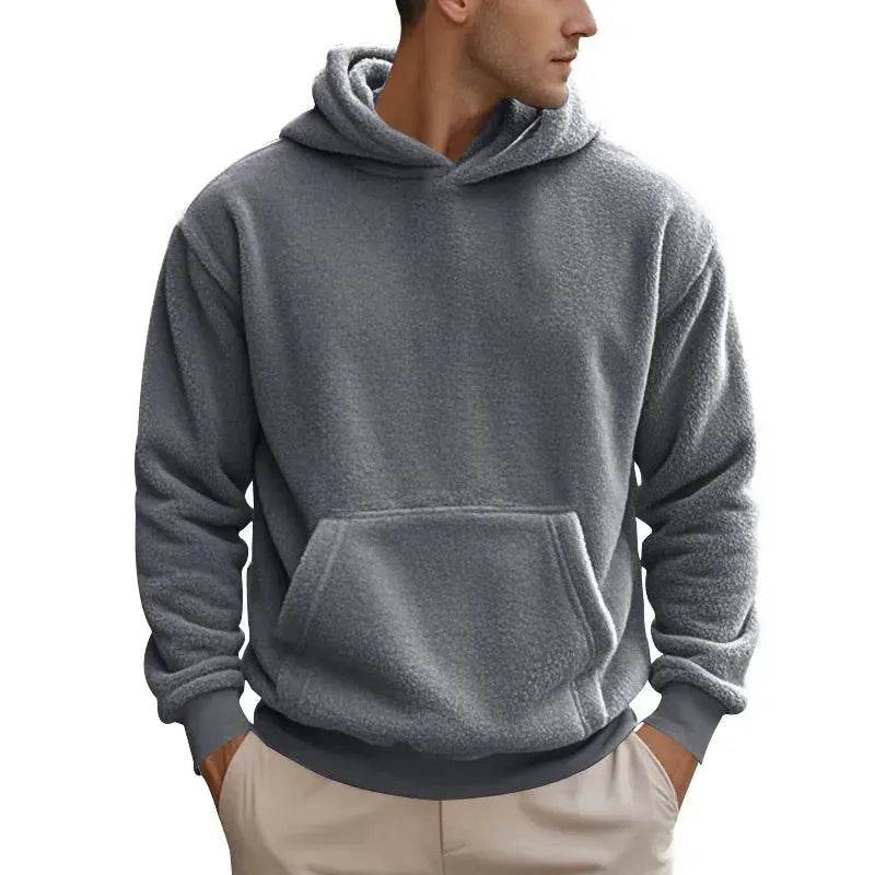 Fall Winter Fleece Plush thick Hoodie Pullover tops for men - EX-STOCK Canada