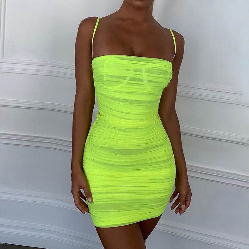 Ladies White bodycon dress Spaghetti Straps Sash Mini Bandage dress for Club Party - EX-STOCK Canada