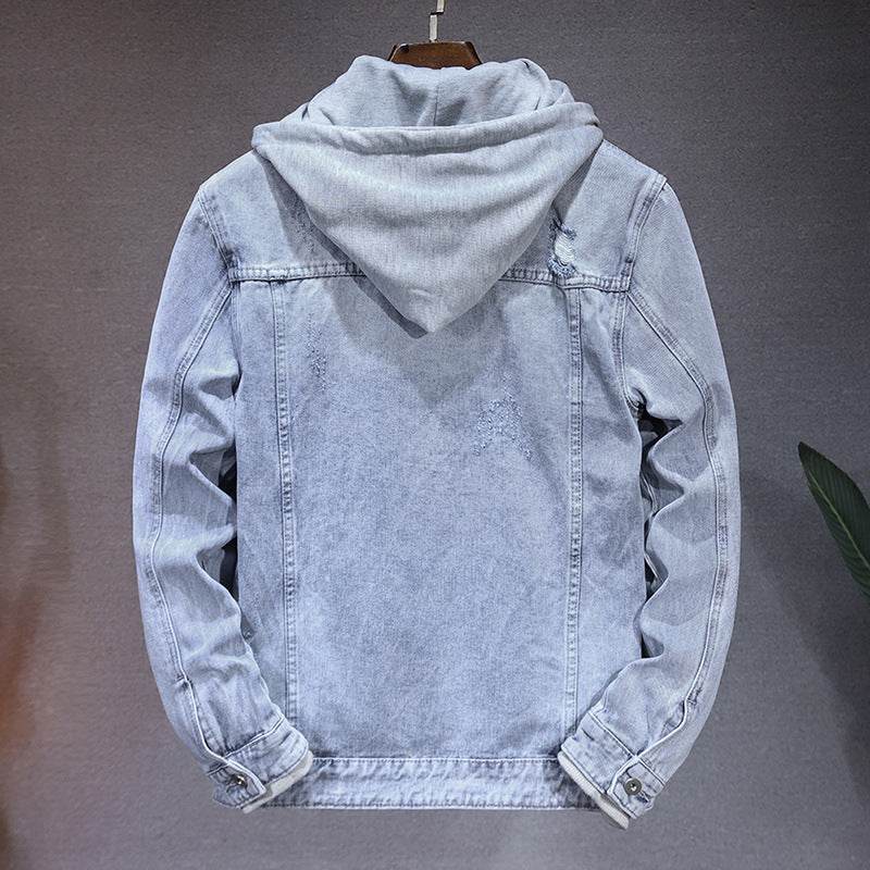 Men's Jacket Detachable Hooded Denim Jacket Men Jeans - EX-STOCK Canada